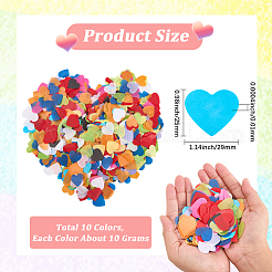 100 г 10-цветная бумага для украшения стола конфетти&nbsp;AJEW-SP0002-88