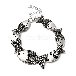 Браслеты из сплава звеньев цепи для женщин&nbsp;BJEW-C133-01AS