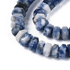 Натуральное синее пятно нитки из бисера яшмы&nbsp;G-N357-14A-04