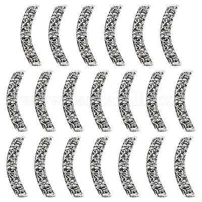 20 шт. бусины-трубочки из сплава в тибетском стиле&nbsp;TIBEB-YW0001-36-1