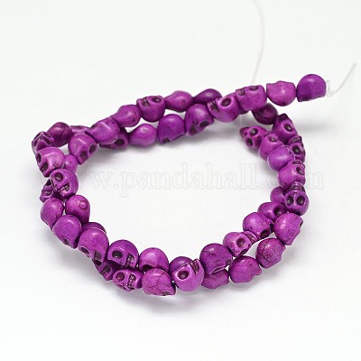 Окрашенные синтетические бирюзовые бусины&nbsp;G-M145-09-B-1