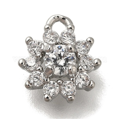 Стойки обшивки латунь микро проложить кубическую прелесть диоксида циркония KK-M014-04P-1