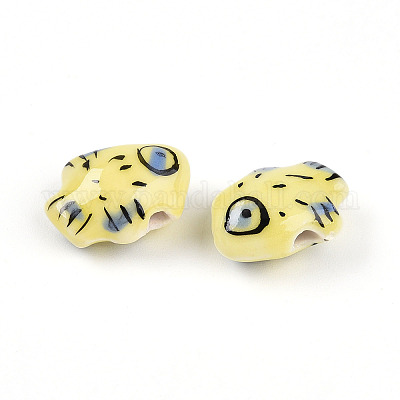 Фарфоровые бусины ручной работы&nbsp;PORC-N009-07B-1