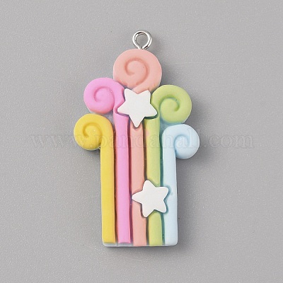 Подвески из непрозрачной смолы RESI-CJC0011-32B-01-1