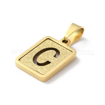 Подвески-алфавиты из нержавеющей стали 304 STAS-S152-01G-C-1