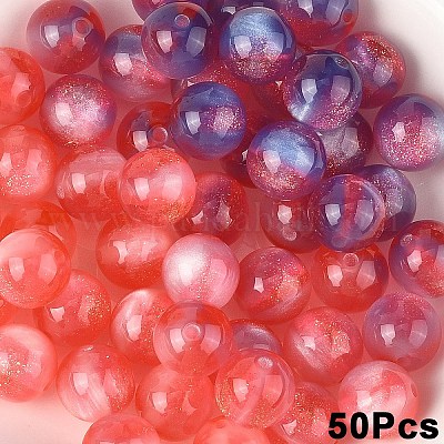 50 шт. непрозрачных УФ-реактивных шариков&nbsp;RESI-YW0005-93G-1