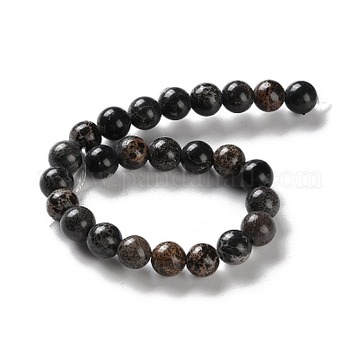 Нити бусин из окрашенного натурального регалита/императорской яшмы/морского осадка яшмы G-B124-C01-1