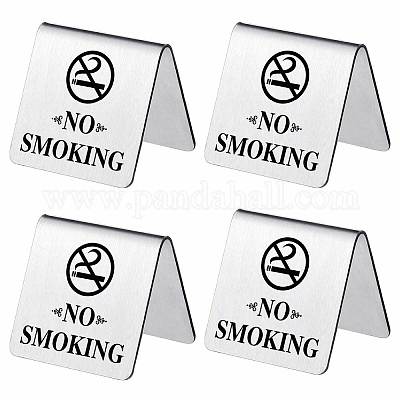 4 шт. табличка для ресторана отеля из нержавеющей стали с надписью «Не курить»&nbsp;DJEW-WH20123-002-1