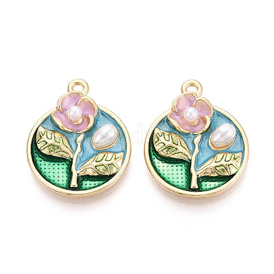 Подвески из эмали&nbsp;ENAM-T024-86A-G-1