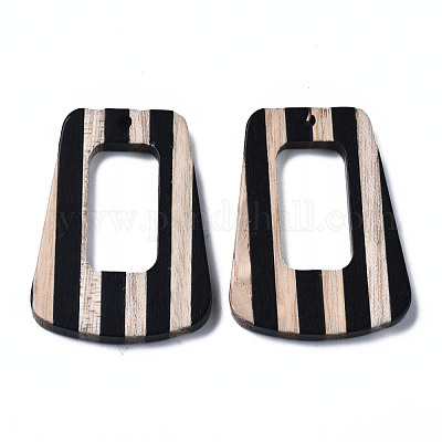 Подвески из смолы и дерева&nbsp;LS-X-RESI-N025-013A-B02-1