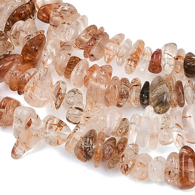 Нити бусин из рутилированного кварца из натурального черного золота&nbsp;G-G905-20A-1