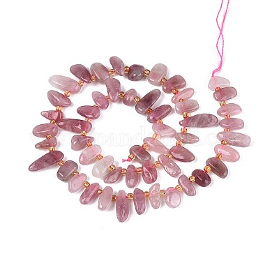 Природного розового кварца нитей бисера&nbsp;G-Z091-A34-1