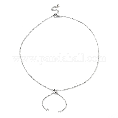 Изготовление ожерелья из сингапурской цепи из нержавеющей стали 304 AJEW-JB01333-02-1