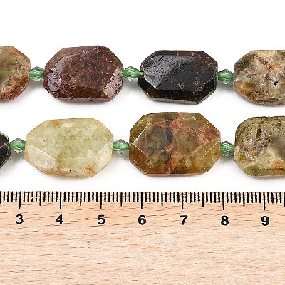 Естественный зеленый гранат бисер нитей&nbsp;G-B125-P24-01-1