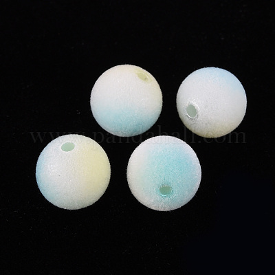 Флокированные пластиковые бусины&nbsp;KY-Q056-024B-1