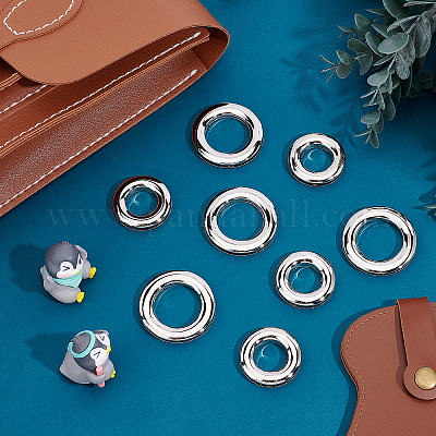 8 шт. 2 пряжки для сумок из сплава с уплотнительным кольцом&nbsp;FIND-CA0003-76-1