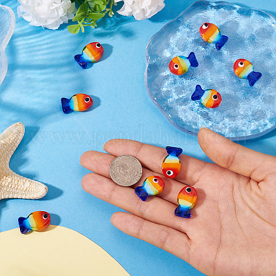 12шт ручной работы бусины лэмпворк&nbsp;LAMP-TA0001-75-1