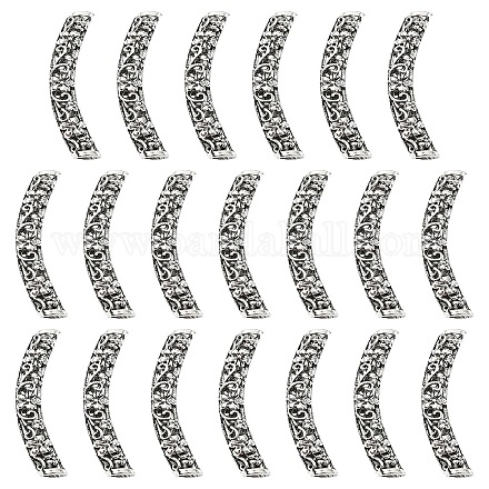 20 шт. бусины-трубочки из сплава в тибетском стиле&nbsp;TIBEB-YW0001-36-1