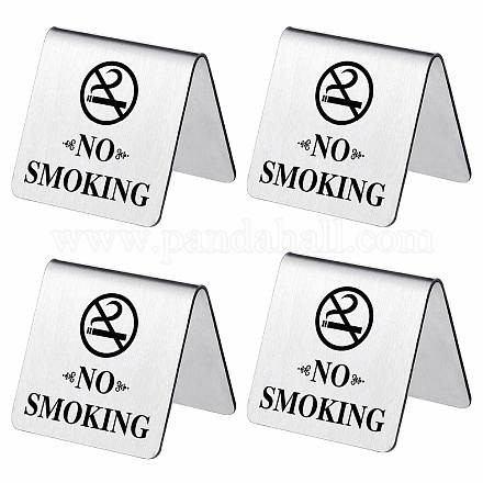 4 шт. табличка для ресторана отеля из нержавеющей стали с надписью «Не курить»&nbsp;DJEW-WH20123-002-1