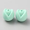 Silicone Beads, Flower, Pale Turquoise, 16.5x15x15mm, Hole: 2mm