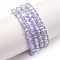 Cubic Zirconia Bead Strands, Faceted Square, Lilac, 3x3x3mm, Hole: 0.6mm, about 115pcs/strand, 14.17''(36cm)