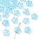 30Pcs Baking Paint Glass Beads, Star, Light Sky Blue, 11.5x12x6.5mm, Hole: 1.2mm