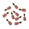 Alloy Enamel Pendants, Light Gold, Guitar, Pale Violet Red, 23x9x2mm, Hole: 2.2mm