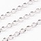 Tarnish Resistant 304 Stainless Steel Twisted Chains, Soldered, with Spool, Curb Chains, Stainless Steel Color, Link: 4x2x0.4mm