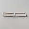 Iron Ribbon Ends, Platinum, 38x13x11.5mm
