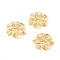 Brass Filigree Joiners Links, Long-Lasting Plated, Flower, Golden, 21x2mm, Hole: 1mm