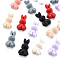 Opaque Resin Cabochons, Rabbit, Mixed Color, 19x10x5mm