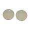 Tarnish Resistant 201 Flat Round Stainless Steel Tag Pendants, Stainless Steel Color, 20x1mm, Hole: 2mm