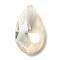 Faceted Glass Pendants, Teardrop, Faceted, Light Goldenrod Yellow, 38x22x12mm, Hole: 2mm