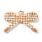 Opaque Printed Acrylic Pendants, Bowknot, Orange, 34x48x9mm, Hole: 3.3mm