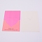 Paper Greeting Cards, for Thanksgiving Day, Heart with Word Pattern, Light Coral, fold: 8.5x9.7cm, unfold: 13.5x9.7x0.03cm