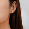 Stylish 304 Stainless Steel Butterfly Stud Earrings for Women's Daily Wear, Golden, 5.75x7mm
