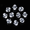 Transparent Acrylic Beads, Faceted, Bicone, Clear, 8x8mm, Hole: 1.5mm, about 2330pcs/500g