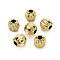 UV Plating Acrylic European Beads, Pumpkin, Gold, 13.5x14x13mm, Hole: 5.5mm