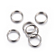 Tarnish Resistant 304 Stainless Steel Split Rings, Double Loops Jump Rings, Stainless Steel Color, 5x5x1mm, Inner Diameter: 3.7mm, Single Wire: 0.6mm