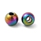 Titanium Beads, Round, Rainbow Color, 6x5mm, Hole: 2mm