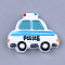Resin Cabochons, Police Car, White, 24x29.5x5mm
