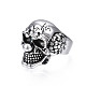 Готический панк-череп из сплава открытое кольцо-манжета для мужчин и женщин&nbsp;RJEW-T009-58AS-2
