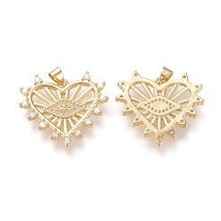 Латунные микропаве прозрачные подвески с фианитом&nbsp;ZIRC-I045-08G