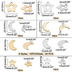 80 шт. 8 стильных подвески из нержавеющей стали 304/201&nbsp;STAS-FH0001-41