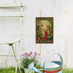 Старинный металлический оловянный знак&nbsp;AJEW-WH0189-026