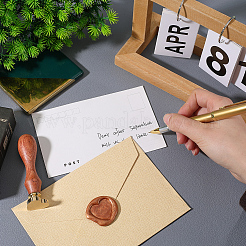 Сырая (непокрытая) восковая печать латунный пустой штамп&nbsp;AJEW-CP0007-44B