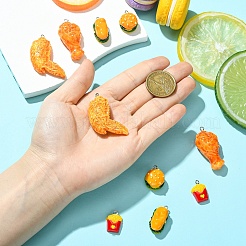 10шт 5 стиля непрозрачные подвески из смолы&nbsp;RESI-YW0005-23