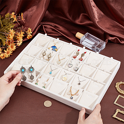 24 сетчатый бархатный поднос для демонстрации подвесок ювелирных изделий&nbsp;ODIS-WH0043-165A