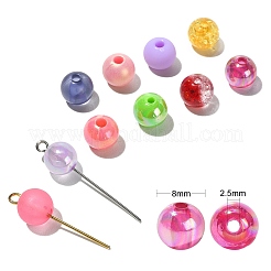 200шт 10 стиля непрозрачные акриловые бусины&nbsp;MACR-CJ0001-46