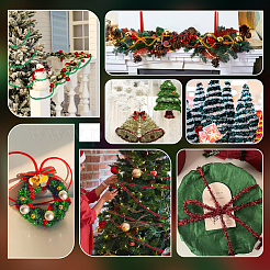 50м блестящая мишурная подвесная гирлянда&nbsp;SRIB-PH0001-54C